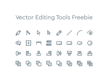 Vector Editing Tools Icons preview picture