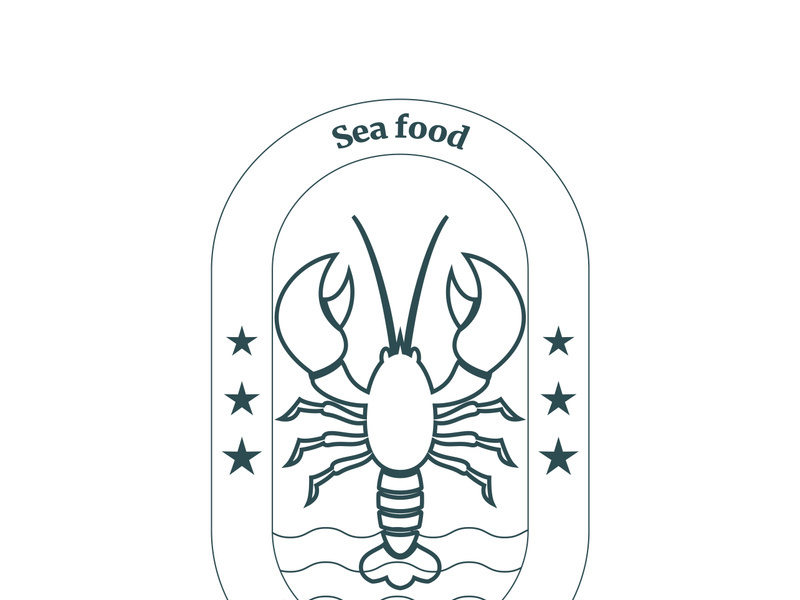 Vintage lobster logo