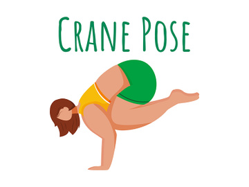 Crane pose social media post mockup preview picture
