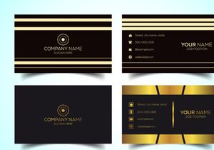 Double-Sided Luxury, Modern and Elegant Business Card Design Template. Vector Illustration