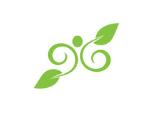 Vegan leaf green eco logo nature