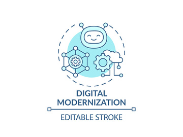 Digital modernization concept icon preview picture