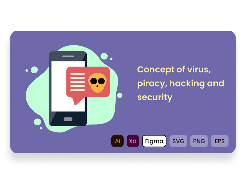 Concept of virus, piracy, hacking and security