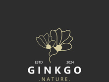 Ginkgo biloba leaf logo. can be used for herbal health products modern style logo design template