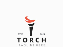 Torch logo Graphic, Olympics flame Modern Design Element simple minimalist