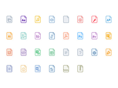 FileMet - All file type icons
