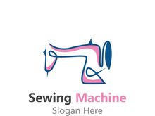 Sewing Machine Logo design concept, Tailor Sewing vector, Fashion Simple Design Template