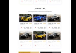 Sell and Buy Car Website Layout