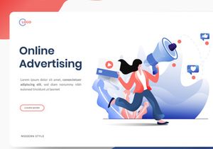 Business Online Marketing flat illustration