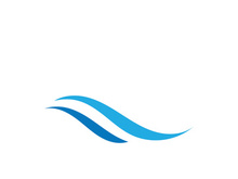 Water wave icon vector template logo