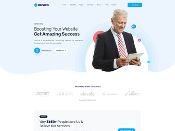 Business Consulting PSD Template preview picture