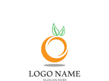 Orange logo design vector icon illustration design
