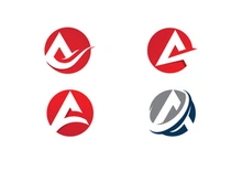 A Letter logo template vector icon design