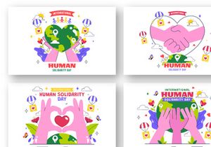 10 International Human Solidarity Day Illustration