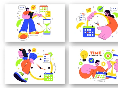 10 Time Management Planning Illustration