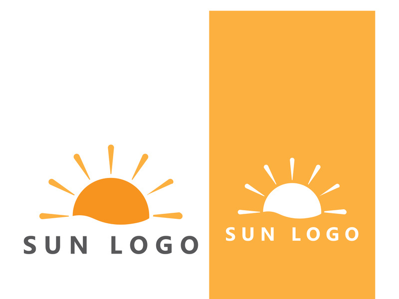 Sun logo design with a modern concept.