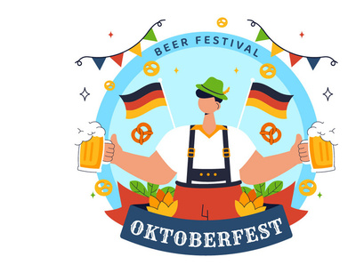 11 Happy Oktoberfest Beer Festival Illustration