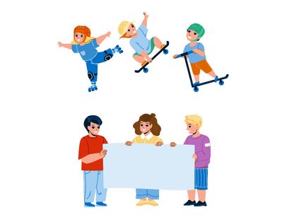 Kid boy girl characters