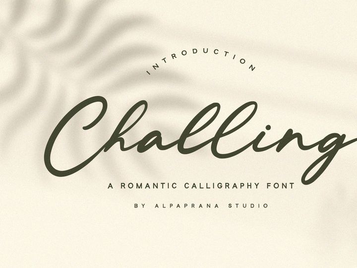 Challing - Romantic Calligraphy Font