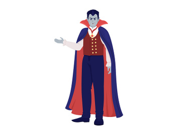 Vampire semi flat color vector character preview picture