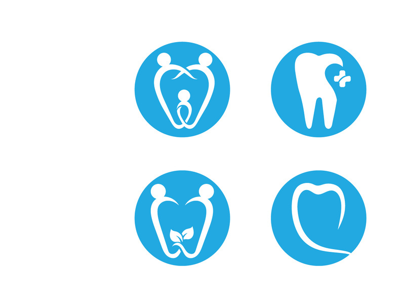 Dental care logo vector icon design