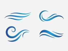 Water Wave symbol and icon Logo vector