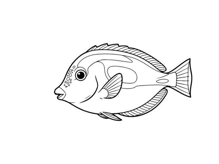 Stylized fish swimming vector illustration flat design