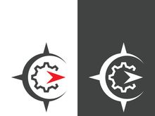 Compass logo template vector icon illustration design