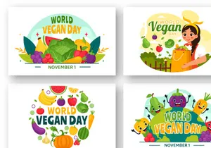 10 World Vegan Day Illustration