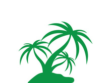 Palm tree summer logo template vector illustration