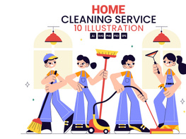 10 Home Cleaning Service Illustration preview picture