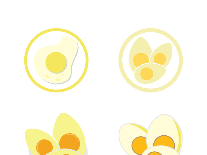Chicken eggs logo icon and symbol vector design illustration