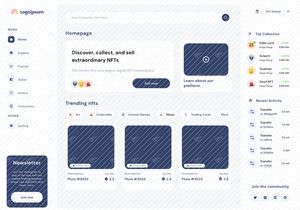 NFT Dashboard Website - Light Theme