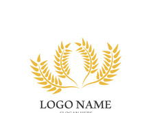 Wheat logo vector icon illustration design