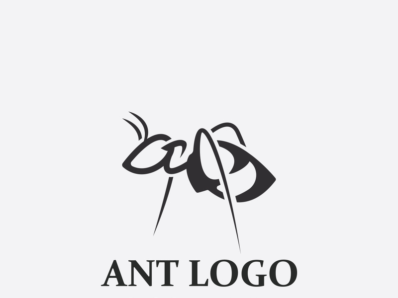 Ant logo design silhouette. Isolated animal ants on background design template vector Ant logo design silhouette. Isolated animal ants on background design template vector