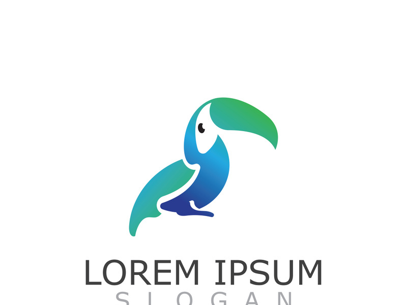 Toucan simple logo design image bird vector illustration
