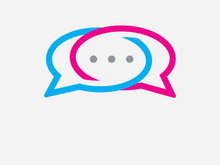 Bubble chat logo design template