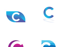 Modern colorful C letter initial logo.