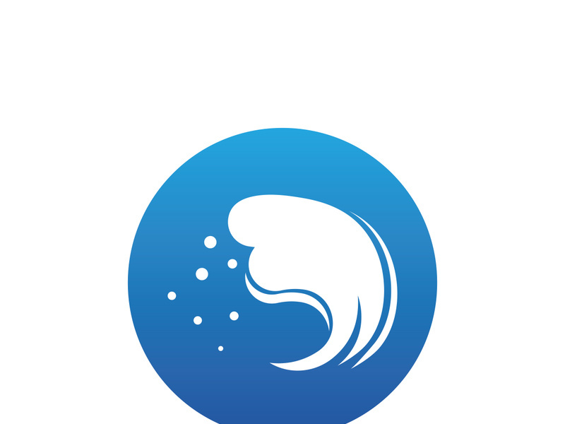 Ocean water wave wave logo design.