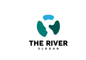 River Logo Design River Creek Vector