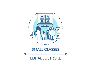 Small classes concept icon preview picture