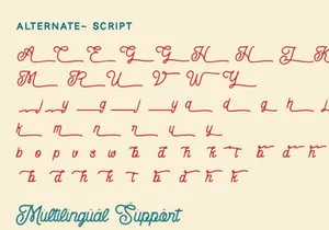 Azure Garden - Vintage Script