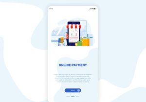 Financial onboarding mobile app illustration concept