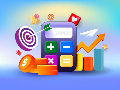 3D Laptop Business Illustration