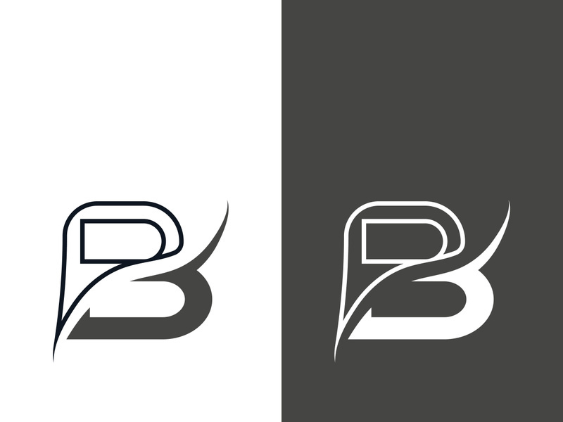 B letter logo template vector illustration