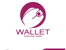 e wallet logo design illustration icon with a simple modern concept, for electronic wallets, digital money storage applications, digital savings, digital money transactions,vector