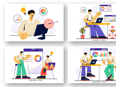 9 Entrepreneur Business Illustration