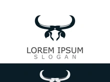 Horns Animal bull simple logo design vector template