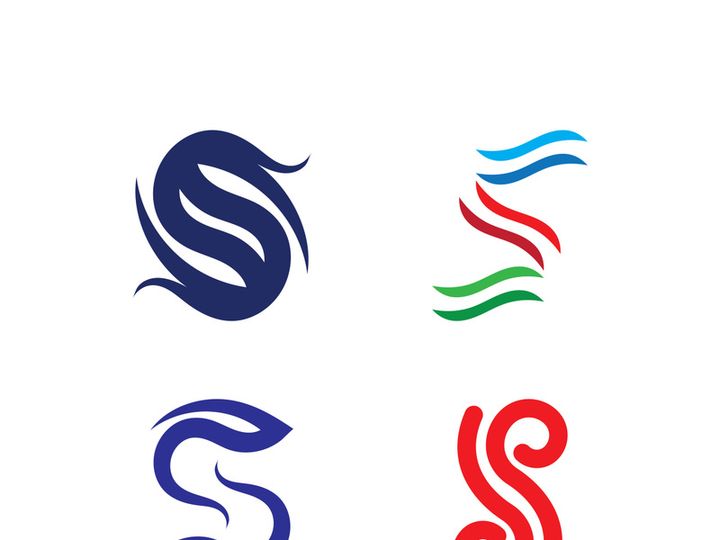 S letter creative icon logo design elegant vector illustration