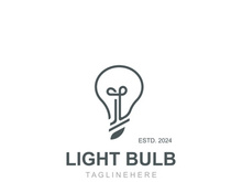 Light bulb creative lamp logo icon and business design bulb digital technology smart idea